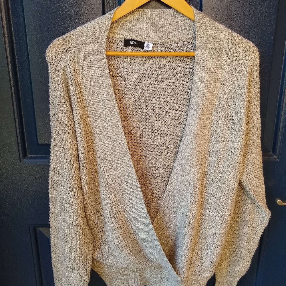 BDG | knit faux wrap sweater - Picture 5 of 7